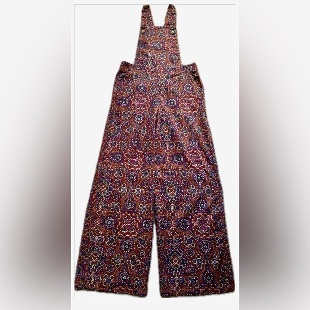 NWT Organic Cotton Boho Jumpsuit – All Natural Wide-Leg Overalls Size L - Picture 6 of 12